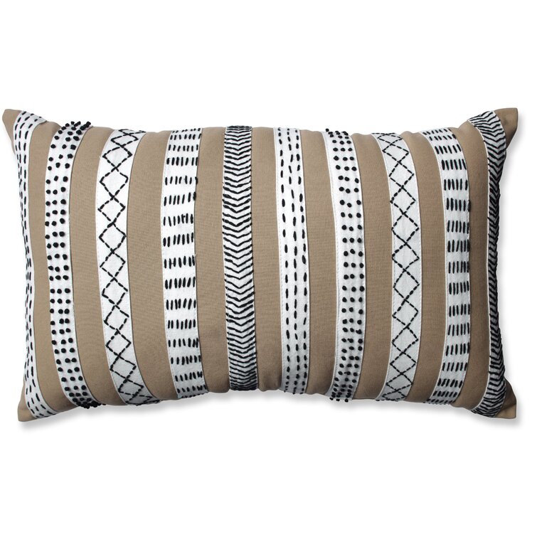 Black and cream online lumbar pillow